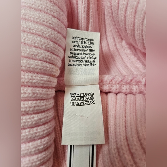 NWT Victorias Secret Pink Womens Pink Long Sleeve Turtleneck Sweater Size Large - Picture 5 of 8